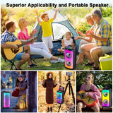 Wireless Bluetooth Speaker, Karaoke Machine with 2 Microphone, Home