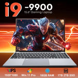Xiaman 15.6" Ultra Slim Portable Laptop intel Core i9-9900U Windows 11 16GB RAM 1TB 2TB SSD Fingerprint Office Gaming Laptop PC