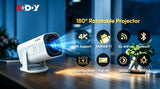 XGODY Portable Gimbal 3 Pro 12000LM 4K Projector 2.4G/5G WiFi Bluetooth