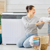 Twin Tub Portable Washing Machine with Timer Control