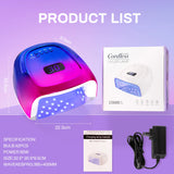 60W Rechargeable UV LED Nail Dryer Lamp, 42 Beads Portable Auto Sensor & Quick Dry Nail Machine