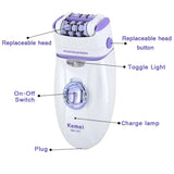 Electric Women Epilator Female Shaver Leg Body Hair Removal Lip MD DC PRINT