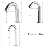 Suguword Chrome Infrared Sensor Basin Sink Faucet Touchless Automatic Touch Free Water Saving Sensor Deck Mount Sense Mixer Tap