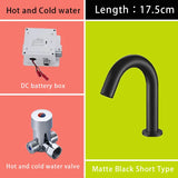 Suguword Chrome Infrared Sensor Basin Sink Faucet Touchless Automatic Touch Free Water Saving Sensor Deck Mount Sense Mixer Tap
