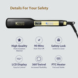 KIPOZI Professional Hair Straightener Titanium Flat Iron with Digital LCD Display Dual Voltage