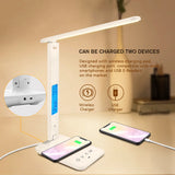 LAOPAO 10W QI Wireless Charging LED Desk Lamp With Calendar Temperature