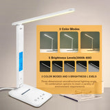 LAOPAO 10W QI Wireless Charging LED Desk Lamp With Calendar Temperature