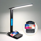 LAOPAO 10W QI Wireless Charging LED Desk Lamp With Calendar Temperature