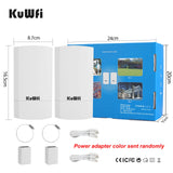 KuWfi 300Mbps Outdoor CPE Bridge 2.4Ghz Wireless WiFi Router AP Repeater Bridge Wi-fi Signal Extender PTP Up to 1KM with 24V POE
