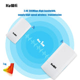 KuWfi 300Mbps Outdoor CPE Bridge 2.4Ghz Wireless WiFi Router AP Repeater Bridge Wi-fi Signal Extender PTP Up to 1KM with 24V POE