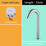Suguword Chrome Infrared Sensor Basin Sink Faucet Touchless Automatic Touch Free Water Saving Sensor Deck Mount Sense Mixer Tap