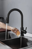 Smart Touchless Kitchen Faucet Brushed Poll Out Infrared Sensor Faucets Black/Nickel Infrared Water Mixer Taps