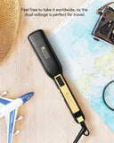 KIPOZI Professional Hair Straightener Titanium Flat Iron with Digital LCD Display Dual Voltage