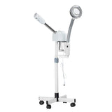 2 in 1 Facial Steamer Ionic Ozone Facial Steamer on Wheels with 5X Magnifying Lamp Hot Mist