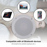 Herdio 4PCS 4'' 160W Marine Waterproof Bluetooth Speaker HIFI Full Range Stereo Motorcycle Boat