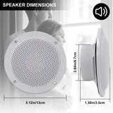 Herdio 4PCS 4'' 160W Marine Waterproof Bluetooth Speaker HIFI Full Range Stereo Motorcycle Boat