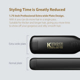 KIPOZI Professional Hair Straightener Titanium Flat Iron with Digital LCD Display Dual Voltage