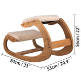 SucceBuy Ergonomic Kneeling Chair Stool W/ Thick Cushion Home Office Chair Improving Body Posture