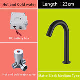 Suguword Chrome Infrared Sensor Basin Sink Faucet Touchless Automatic Touch Free Water Saving Sensor Deck Mount Sense Mixer Tap