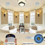 Herdio 320 Watts 2 Way Flush Mount Ceiling Speakers 4 Inches Perfect For Bathroom Kitchen