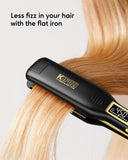 KIPOZI Professional Hair Straightener Titanium Flat Iron with Digital LCD Display Dual Voltage
