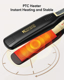 KIPOZI Professional Hair Straightener Titanium Flat Iron with Digital LCD Display Dual Voltage