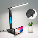 LAOPAO 10W QI Wireless Charging LED Desk Lamp With Calendar Temperature