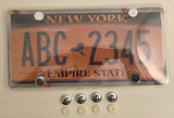 Phantom Tag Protector 1st Generation Clear License Plate Privacy Shield + Chrome Bolt Caps