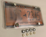 Phantom Tag Protector 1st Generation Clear License Plate Privacy Shield + Chrome Bolt Caps