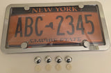 1st Gen. Phantom Tag Protector Clear License Plate Cover & Chrome Frame + Chrome Bolt Caps