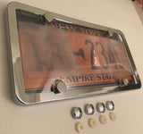 1st Gen. Phantom Tag Protector Clear License Plate Cover & Chrome Frame + Chrome Bolt Caps