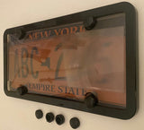 1st Gen. Phantom Tag Protector Tinted License Plate Cover & Black Frame + Bolt Caps