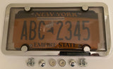 3rd Gen. Phantom Tag Protector Tinted License Plate Cover & Chrome Frame w/Bolts & Bolt Caps