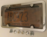 3rd Gen. Phantom Tag Protector Tinted License Plate Cover & Chrome Frame w/Bolts & Bolt Caps