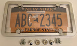 3rd Gen. Phantom Tag Protector Clear License Plate Cover & Chrome Frame w/Bolts & Bolt Caps