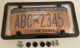 3rd Gen. Phantom Tag Protector Clear License Plate Cover & Black Frame w/Bolts & Bolt Caps