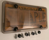 Phantom Tag Protector 4Th Gen. Tinted License Plate Cover w/Bolts & Black Bolt Caps