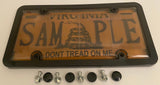 4th Gen. Phantom Tag Protector Clear License Plate Cover & Black Frame w/Bolts & Bolt Caps
