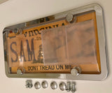 4th Gen. Phantom Tag Protector Clear License Plate Cover & Chrome Frame w/Bolts & Bolt Caps