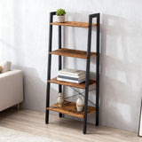 JHK 4-Tier Display Bookshelf Wooden Storage Standing Shelf Stable Frame