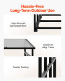 Firewood Storage Rack with Sloped Roof 4 Ft Outdoor Log Holder 1/4 Cord Capacity