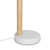 Nordic White Globe Table Lamp with Marble Base for Bedroom or Study Room