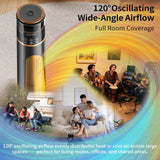 3 in 1 Portable Space Heater Tower Fan Combo for Bedroom, Office Large Room