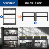 4-Tier Metal Garage Shelves 46x24x72in Adjustable Heavy Duty Steel for Warehouse Workshop
