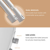 AQUATIZ Elongated Bidet Toilet Seat with Soft Close, Non-Electric Bidet Toilet Seat with Self