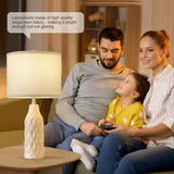 24.8" Ceramic Table Lamps Set of 2 with Color Temperature for Nightstand