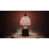 Tiffany Lamp Stained Glass Mushroom Table Lamps 6X6X12.5 Inch Style Small Night Light