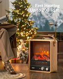 Shinic 1500W Electric Fireplace Heater with Realistic Flame for Home, Office