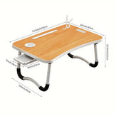 Portable Foldable Laptop Table Bed Desk,Lap Desk Tray Table with USB Ports