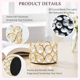 96Pcs Crystal Tealight Candle Holders for Tables Gold Votive Centerpieces